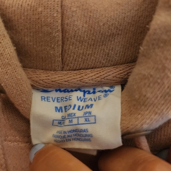 Champion reverse stitch hooded sweatshirt size medium exclusive rose - Picture 7 of 11